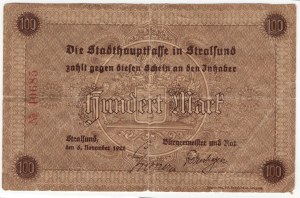 Shots (Stralsund), 100 marks 1922