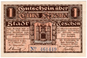 Cieszyn (Teschen), 1 Krone 1919