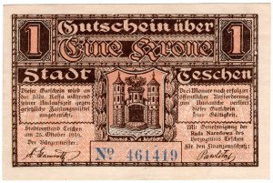 Cieszyn (Teschen), 1 korona 1919