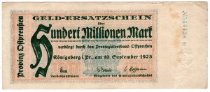 Königsberg, 100 miliónov mariek 1923