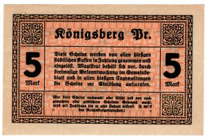 Königsberg (Konigsberg), 5 marks 1918