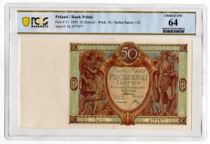 Pologne, 50 zloty 1929, série EL