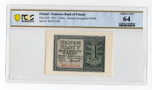 Polska, 1 złoty 1941, Seria BD