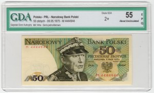 Polsko, Polská lidová republika, 50 zlotých 1975, série M - zajímavé číslo 4444944