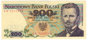 Polonia, PRL, 200 zloty 1988, serie EB