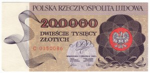 Poľsko, Poľská ľudová republika, 200 000 zlotých 1989, séria C