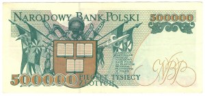 Polsko, III RP, 500 000 zlotých 1993, série AA - vzácné