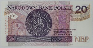 Poľsko, III RP, 20 zlotých 2012, séria AL - zaujímavé číslo 3333336