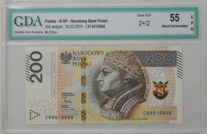 Pologne, III RP, 200 zloty 2015, série CR