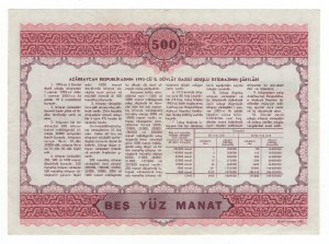 Azerbejdżan, 500 manat 1993