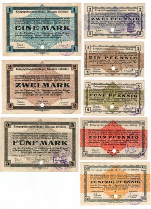 Germany, Golzern (Mulde), prisoner of war camp - set of 8 pieces