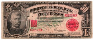 Filipíny, 50 pesos 1920 - vzácne