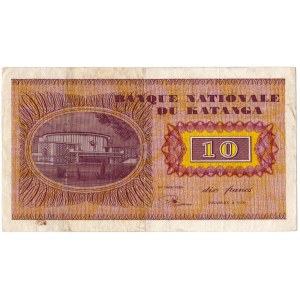 Katanga, 10 francs 1960