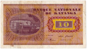 Katanga, 10 frankov 1960