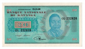 Katanga, 20 franchi 1960