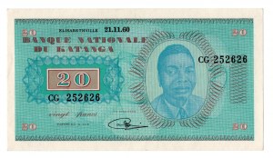 Katanga, 20 franků 1960