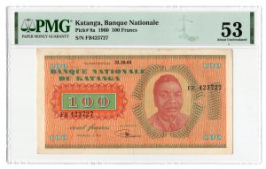 Katanga, 100 francs 1960