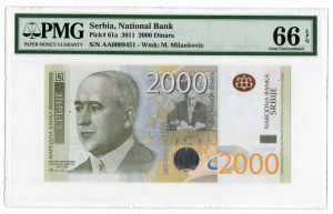 Srbsko, 2 000 dinárov 2011