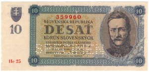 Słowacja, 10 korun 1943, SPECIMEN