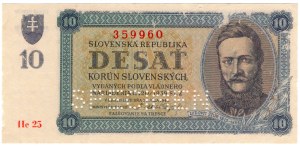 Slovensko, 10 korun 1943, SPECIMEN