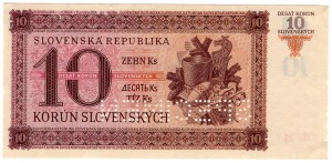 Slovaquie, 10 korun 1943, SPÉCIMEN