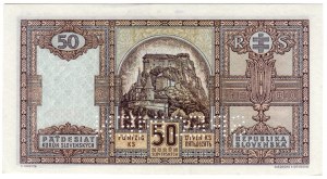 Slovensko, 50 korún 1940 SPECIMEN