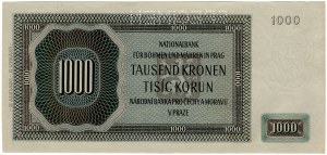 Protectorat de Bohême et de Moravie, 1000 couronnes 1942, SPÉCIMEN