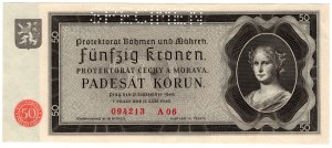 Protectorate of Bohemia and Moravia, 50 korun 1940, SPECIMEN