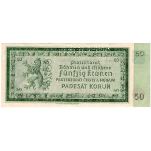 Protektorat Czech i Moraw, 50 korun 1940, SPECIMEN