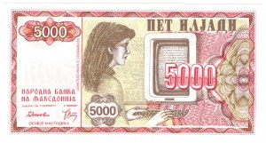 Macedónsko, 5000 denárov 1992
