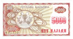 Mazedonien, 5000 Denar 1992