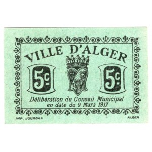 Algérie, 5 centimes 1917