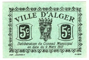 Algeria, 5 centesimi 1917