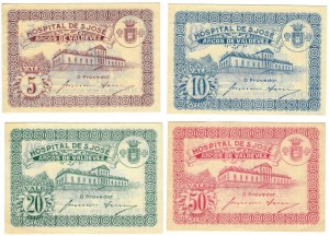 Portogallo, Hospital S. Jose Arcos de Valdevez, (5,10, 20, 50 centavos), serie di 4 pezzi