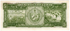 Cuba, 5 pesos 1960