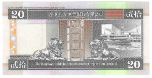 Hongkong, 20 dolarů 1996