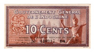 Indocina francese, 10 centesimi 1939