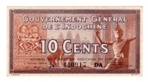 Francúzska Indočína, 10 centov 1939