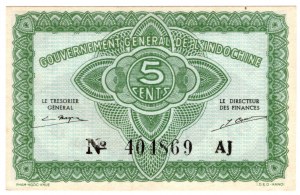 Indocina francese, 5 centesimi (1942)