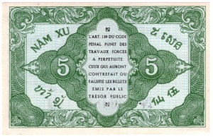 Indochine française, 5 cents (1942)