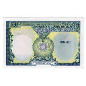 Laos, 10 kip 1962