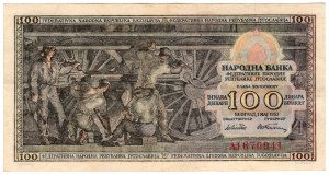 Juhoslávia, 100 dinárov 1953