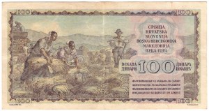 Juhoslávia, 100 dinárov 1953