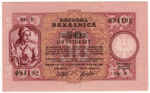 Jugosławia, Słowenia, Okupacja Niemiecka II WŚ - Laibach, 50 lir 1944