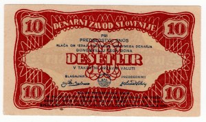 Yougoslavie, 10 lires 1944