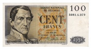 Belgia, 100 francs 1954