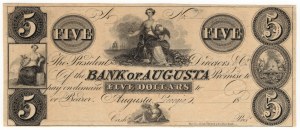 Spojené Štáty Americké, 5 dolárov, The Bank of Augusta - Augusta, Georgia