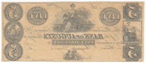 Spojené Štáty Americké, 5 dolárov, The Bank of Augusta - Augusta, Georgia