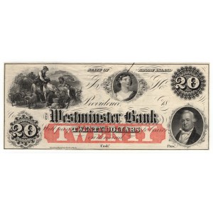 Stany Zjednoczone Ameryki, 20 dolarów, Westminster Bank, Rhode Island