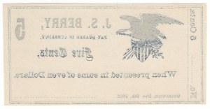 Stati Uniti d'America, 5 centesimi 1862, Greenwich (Ohio), J.S. BERRY
